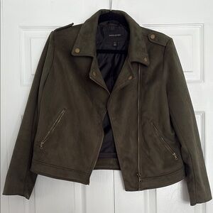 Banana Republic Dark Olive Suede Jacket